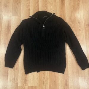 SHEIN Black V-Neck Sweater